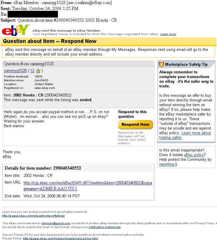 Anatomy of Ebay Password Theft